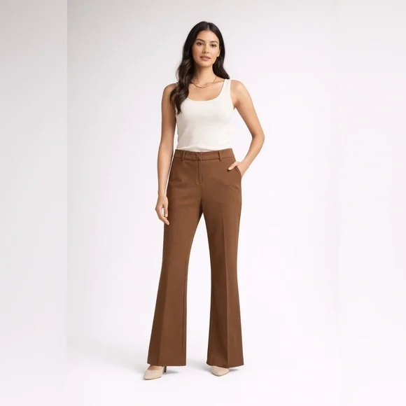 Amanda & Chelsea Pants & Jumpsuits | Amanda + Chelsea Cognac Bootcut Dress Pants Size 4 (Nwt) | Color: Brown | Size: 4 | Ashley_Kerner's Closet